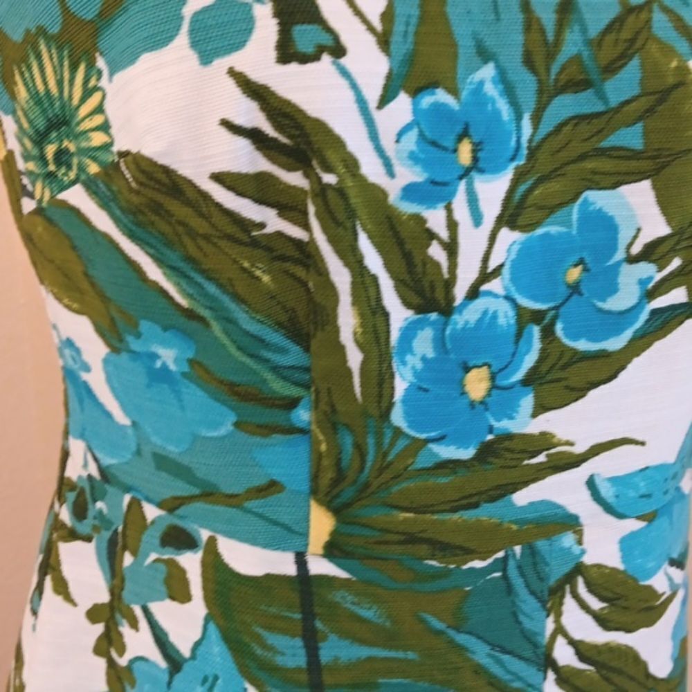 Talbots Retro Tropical Floral Dress. Hawaii, Cruise, Tropics - Picture 5 of 14